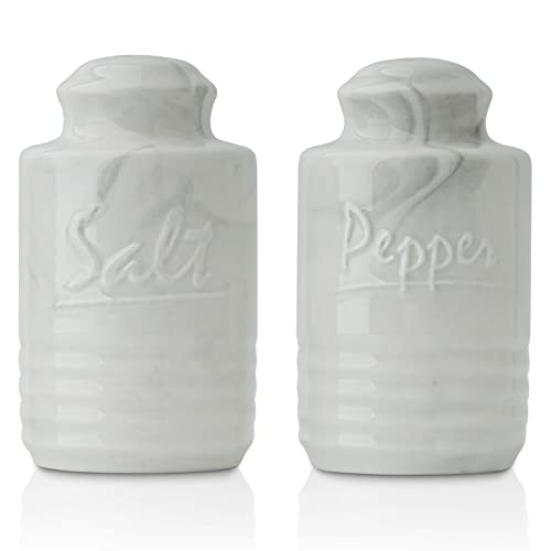 Salt and Pepper Shakers,Ceramic Salt and Pepper Shaker Set Easy Pour