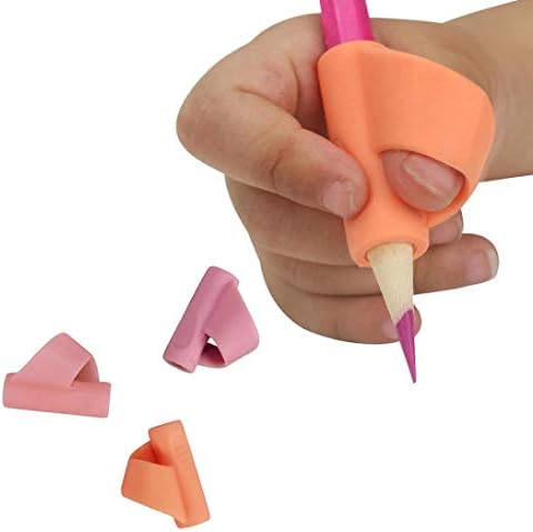 3pcs/Set Children Pencil Holder Pen Writing aid Grip Posture Correction Tool New Grip Silicone Grippers for Kids Student Toddlers preschoolers Kindergarten and Adults