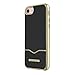 Rebecca Minkoff iPhone 7 Case, Slide Case [Shock Absorbing] Phone Case fits Apple iPhone 7 - Black Leather