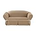 Surefit Cotton Duck Box Cushion Loveseat, Cocoa/Natural