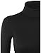 BOHENY Womens Turtleneck Bodysuit with Snap Button Closure-S-Black