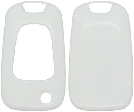 BROVACS Paint PVC Colour Shell Cover ABS Hard Case Holder Compatible with HYUNDAI KIA Flip Remote Key Fob 3 Button SV0100 White - Image 3