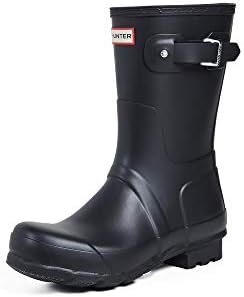 Amazon.com | Hunter Women's Refined Short Stitch Sherpa Rain Boot