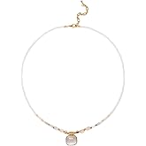 NUZUJX Natural Stone Beaded Necklace for Women Boho Charm Necklace Colorful Beads Choker Necklace Beach Necklace Jewelry Gift