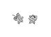 Spiritlele Delicate Crystal Stud Earring Sparkling Geometric AAA Cubic Zirconia Pierced Ear Jewelry for Women