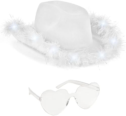 Amazon.com: Zhanmai 6 Pieces Cowgirl Light up Hat with 