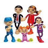 Hape modern family 5 bendable wooden doll set