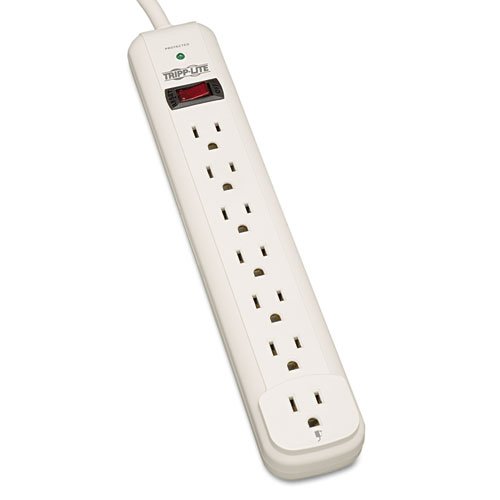 Tripp Lite TLP712 TLP712 Surge Suppressor, 7 Outlets, 12 ft Cord, 1080 Joules, Light Gray