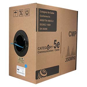 1000Ft Cat.5E Solid Cable Plenum Blue, UL/ETL/CSA