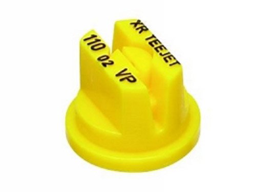 TeeJet XR11002-VK Extended Range Spray Tip, 0.12-0.24 GPM, 20-60 psi, Ceramic - Yellow