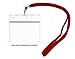 Fushing Pack of 50 Clear Plastic Horizontal Badge Holders, Name Tag Holders, Card Holders (L)
