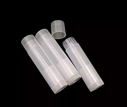 Glanz naturals Empty clear lip balm,lip stick tubes -pack of 10 (5 gm capacity)