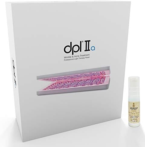 DPL IIa LED Light Therapy Full Face Panel & Jadience Hyaluronic Acid Serum (.17oz) Kit: Anti Wrinkle & Acne (Face & Body) Treatment | Anti-Aging, Blemish Remover & Pore Minimizer in Only 3 Minutes/Day