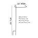 KINREX Garden Flag Pole Holder Stand - Black Metal Iron Wrought Stake Poles for Outdoor Garden Lawn Yard - 3 Piece Set - 35