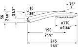 Duravit UV0650016010 Universal Shower Head Chrome EasyClean 3 Spray view 7