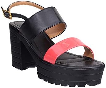 Amazon.com | Fashion Box Woman's HIGH Heel (6) Black | Heeled Sandals