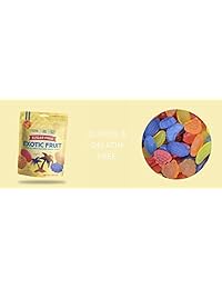 Candy People Sugar Free Exotic Fruit Tropical Fruit Flavored Swedish Gummy Candy 4 Ounce (Pack de 2) - Fat Free, Gluten Free, and Gelatin Free