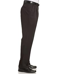 Haggar Mynx Gabardina pantalón plisado con cintura ajustable, invisible, para hombre.