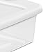 Sterilite 12-Pack Latching Box, Under Bed Storage Bins with Lids, Clear Plastic, 32 Quart - Heavy-Duty Organizing Containers for Closet, Bathroom, and Office