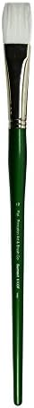 PrincetonSummit White Synthetic Paint Brush for Acrylic and Oil, Series 6100, Flat, 12
