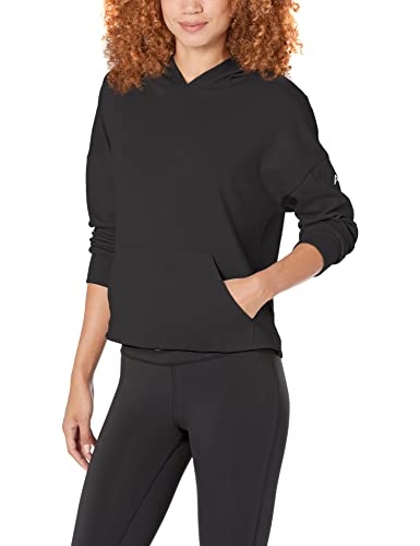 Photo 1 of Andrew Marc Women's French Terry Boxy Sport Hoodie, Black, Large