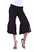 Fruitnut Women Solid Ruffle Fold Over Capri Short Pants - Palazzo pants