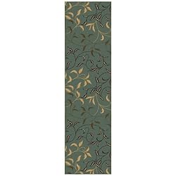 Machine Washable Leaves Design Non-Slip Rubberback