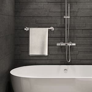 Towel Rail Bar, 400mm Wall Mounted Stainless Steel Towel Holder for Bathroom, Single Bar Rack, Safety Assist Tool for Elderly