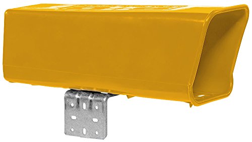 Plastic Newspaper Delivery Tube Box Receptacle & Mounting Bracket, Tangerine