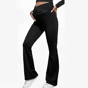 Pregnant Women's Crossable Adjustable Trumpet Trousers