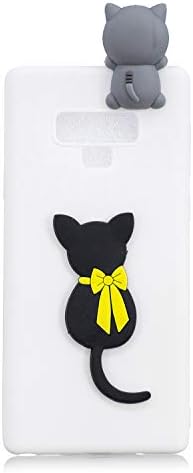 ZCXG Samsung Galaxy Note 9 Case Black Cat Silicone Clear View Cover 3D Case Ultra Thin Back Bumper Case Rubber Shockproof Anti-Scratch Slim Soft Cover Slim Fit Crystal
