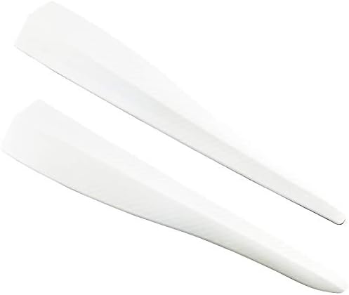 LUNSOM Universal Stick-on Car Splitter Lip Protection,Front Bumper Protector Lip Guards for Most Vehicle Anti-Scratch Corner Pad,White Bumper Lip Chin Spoiler Guard