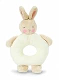 Bunnies By The Bay Bunny Ring Rattle, White, Baby & Kids Zone