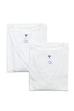 Texere Men's V-Neck Undershirts (2-Pack, Natural White, X-Large) Best Under Shirts for Him MB6302-NWH-XL