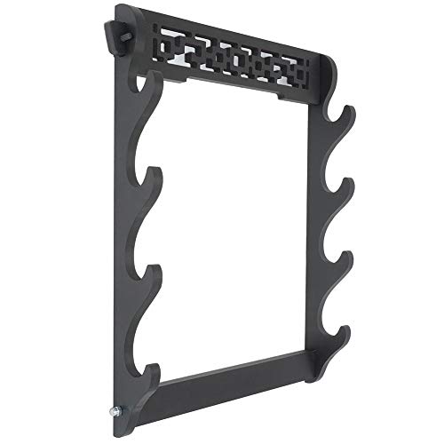 LZYC 4 Tier Sword Stand Wall Mount Samurai Sword Holder Display Stand Katana Wakizashi Tanto Wall Hanger Sword Rack Four Layer