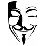 Amazon.com: Anonymous Guy Fawkes Vinyl Car Window Decal Sticker White