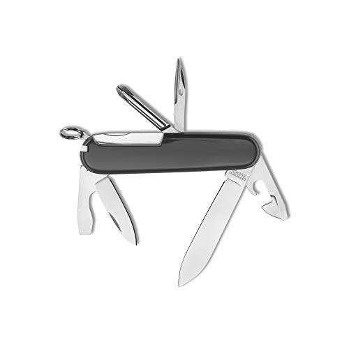 Victorinox Tinker Swiss Army Knife, 12 Function Swiss Made Pocket Knife with 2 Blades (Large and Small), Screwdriver and Wire Stripper - Black