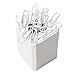 Nachen OIC Small Paper Clips Holder with Magnetic Top Dispenser Office Paperclip Holder for Desk White Paper Clip Organizer Collection Jumbo Binder, 1 Pack