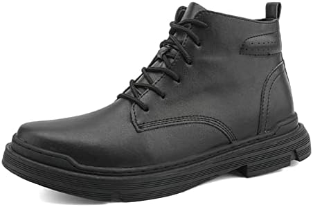 Amazon.com | Men's Mid-Cut Boots Fashion Retro Lace-up Comfortable