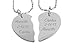 A & L Engraving Engraved Couple's Broken Heart Necklace Set - Ships from USA
