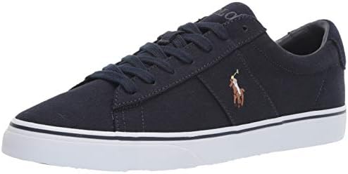 ralph lauren black canvas trainers
