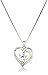 Sterling Silver and 14k Yellow Gold Gold Aquamarine and Diamond Heart Pendant Necklace (.007 cttw, I-J Color, I2-I3 Clarity), 18