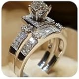 Lzz Fashion 925 Sterling Silver Pearl & White Sapphire Ring - Cultured Pearl & CZ Ring, Sizes 6-10