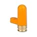 Ultimate Arms Gear Short Tab 9mm Pistol Handgun Rifle Empty Chamber Ejectable Long Safety Flag Load Indicator Device Polymer & Brass Bottom Orange Dummy Ammunition Ammo Shell Round with Lanyard String Loop Hole to Attach