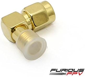 FuriousFPV SMA 90 Degree Adapter - SMA Male to SMA Female