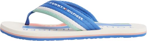 Herren Flip Flops Patch Beach Sandal mit Logo, Blau (Blue Spell), 42