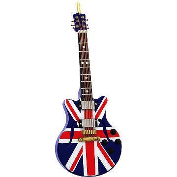 Union Jack Guitar Musical Music Instrument Christmas Tree Ornament Decoration