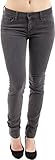 Eunina Women's Skinny Jeans Stretchy Back Pocket Detail Grey