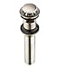 Purelux Bathroom Sink Drain Stopper Faucet Vanity Sink Pop Up Drain Assembly with Overflow, Brushed Nickel Finish