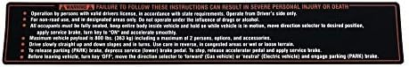 EZGO TXT Golf Cart Safety Decals, Gas & Electric, Golf Cart Dash Stickers 1994+